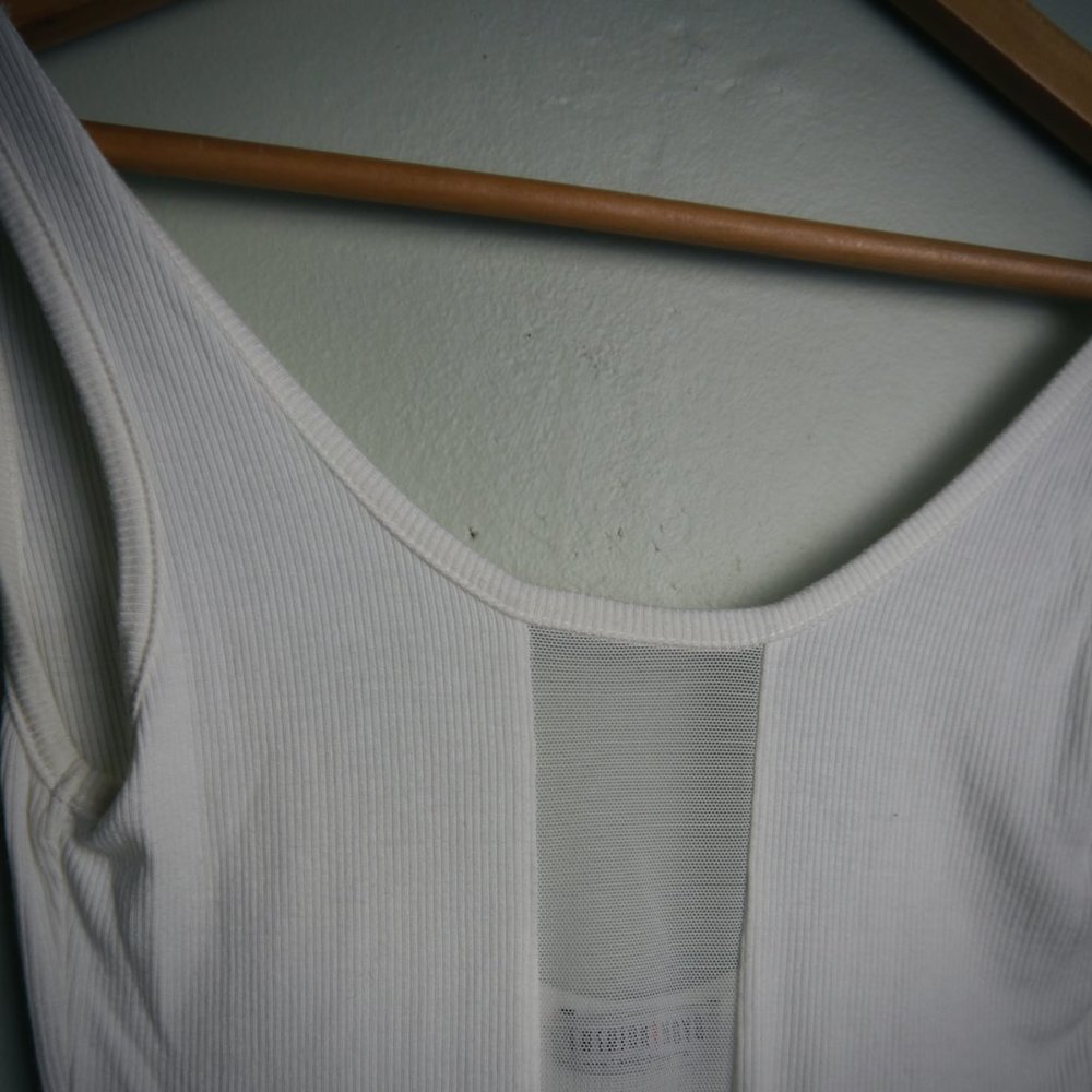 Fashion Nova White Ribbed Body Suit | Size S - Picture 3 of 5
